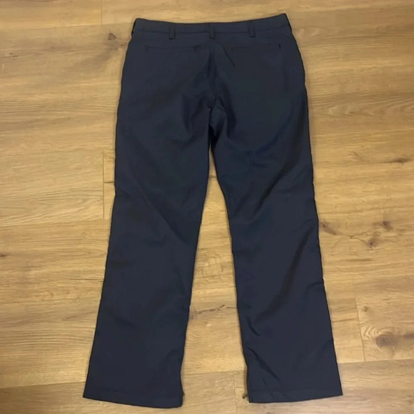 Bonobos | size 33x30 Golf navy checkered polyester pants zipper hems Men’s - Picture 5 of 10